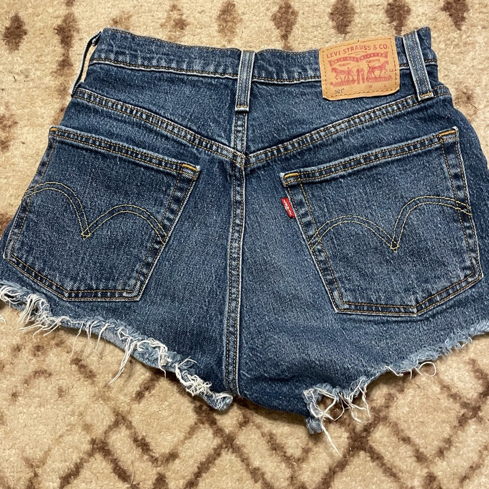Levi's Women's Dark Blue Denim Shorts